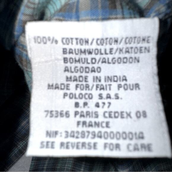 Men’s Ralph Lauren Blake Cotton Short Sleeve Button Down Shirt XL Blue Plaid - Picture 5 of 5